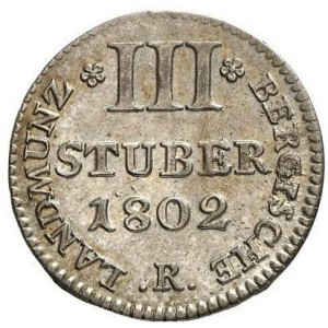Реверс монеты Герцогство Берг, 3 штюбера, 1801-1806