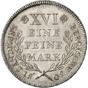 Реверс монеты Герцогство Берг, 1 талер, 1802-1805