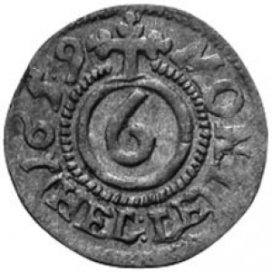 Реверс монеты Герцогство Берг, 6 геллеров, 1659