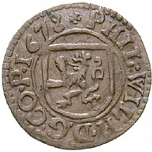 Аверс монеты Герцогство Берг, 8 геллеров, 1676-1679