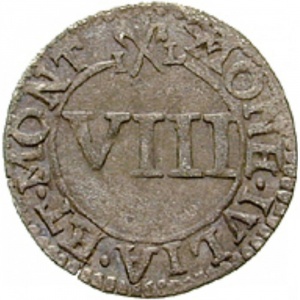 Реверс монеты Герцогство Берг, 8 геллеров, 1676-1679