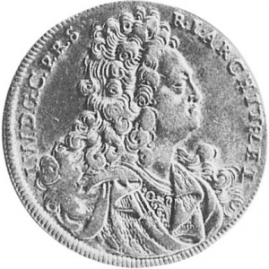 Аверс монеты Герцогство Берг, ⅔ талера, 1701