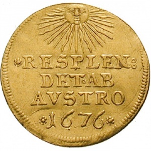 Реверс монеты Герцогство Берг, 1 дукат, 1676