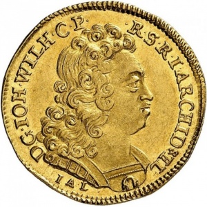 Аверс монеты Герцогство Берг, 1 дукат, 1708