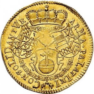 Реверс монеты Герцогство Берг, 1 дукат, 1708