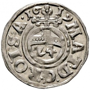 Реверс монеты Город Хильдесхайм, 1/24 талера, 1614-1619