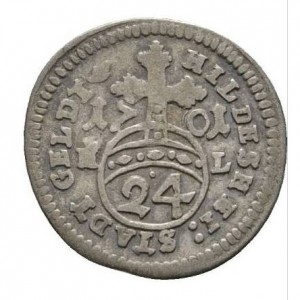 Реверс монеты Город Хильдесхайм, 1/24 талера, 1701