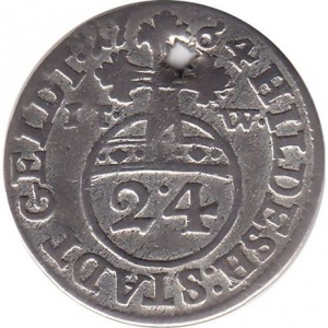 Реверс монеты Город Хильдесхайм, 1/24 талера, 1764
