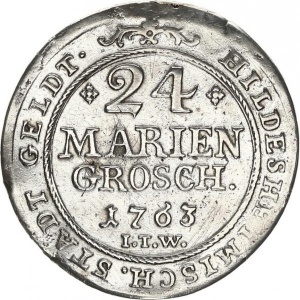 Реверс монеты Город Хильдесхайм, 24 мариенгроша, 1733-1763