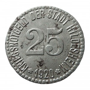 Аверс монеты Город Хильдесхайм, 25 пфеннигов, 1920