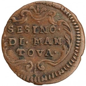 Реверс монеты Мантуя, 1 сесино, 1750-1758