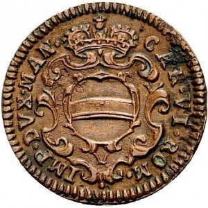 Аверс монеты Мантуя, 1 сольдон, 1732-1736
