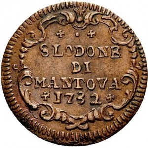 Реверс монеты Мантуя, 1 сольдон, 1732-1736