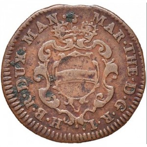 Аверс монеты Мантуя, 1 сольдон, 1750-1758