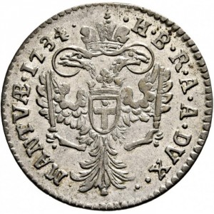 Реверс монеты Мантуя, 20 сольдо, 1714-1736
