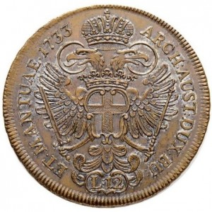 Реверс монеты Мантуя, 1 талер, 1733-1736