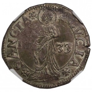 Реверс монеты Мантуя, 1 лира, 1633