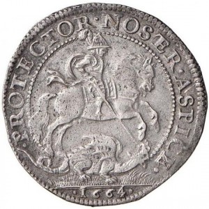 Реверс монеты Мантуя, ¼ дукатона, 1664