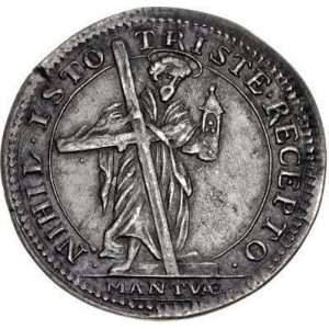 Аверс монеты Мантуя, ½ скудо, 1629