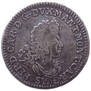 Аверс монеты Мантуя, ½ скудо, 1701-1702