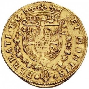Реверс монеты Мантуя, 2 доппии, 1629-1636