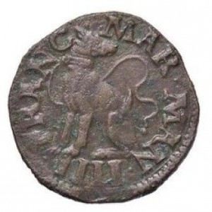 Аверс монеты Мантуя, 1 кваттрино, 1484