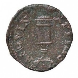 Реверс монеты Мантуя, 1 кваттрино, 1484