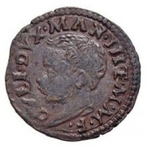 Аверс монеты Мантуя, 1 кваттрино, 1550