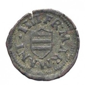 Аверс монеты Мантуя, 1 сесино, 1484, Сцепленные руки на реверсе