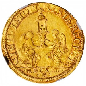 Реверс монеты Мантуя, 1 доппия, 1613-1616