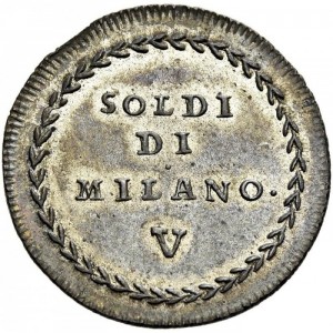 Реверс монеты Мантуя, 5 сольдо, 1799