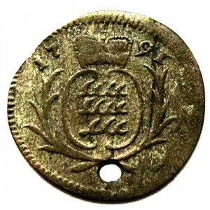 Аверс монеты Герцогство Вюртемберг, ½ крейцера, 1791
