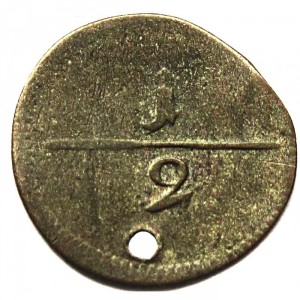 Реверс монеты Герцогство Вюртемберг, ½ крейцера, 1791