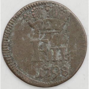 Аверс монеты Герцогство Вюртемберг, ½ крейцера, 1798