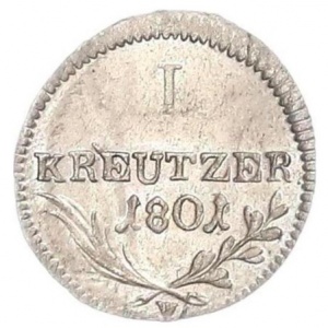 Реверс монеты Герцогство Вюртемберг, 1 крейцер, 1799-1802