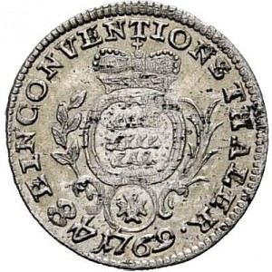 Реверс монеты Герцогство Вюртемберг, 1/48 талера, 1769