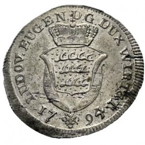 Аверс монеты Герцогство Вюртемберг, 1/48 талера, 1794