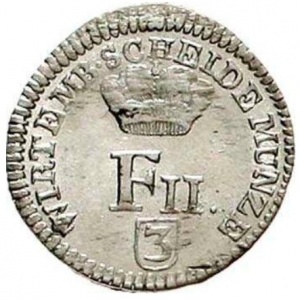 Аверс монеты Герцогство Вюртемберг, 3 крейцера, 1798
