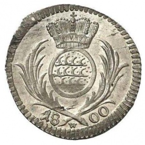 Реверс монеты Герцогство Вюртемберг, 3 крейцера, 1800