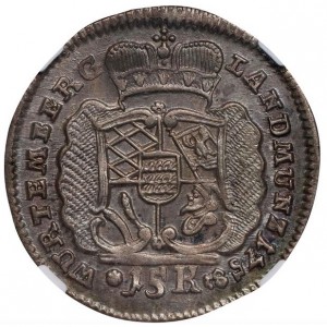 Реверс монеты Герцогство Вюртемберг, 15 крейцеров, 1746-1760