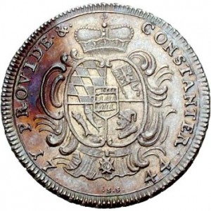 Реверс монеты Герцогство Вюртемберг, ¼ талера, 1744
