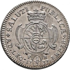 Реверс монеты Герцогство Вюртемберг, ⅓ талера, 1737