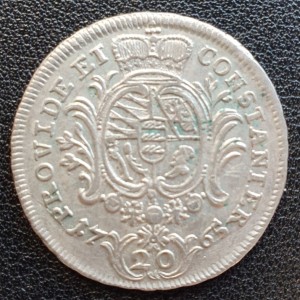 Реверс монеты Герцогство Вюртемберг, 20 крейцеров, 1765