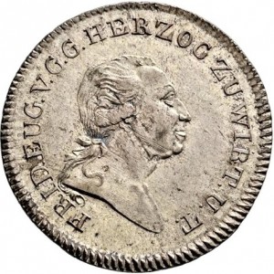 Аверс монеты Герцогство Вюртемберг, 20 крейцеров, 1796