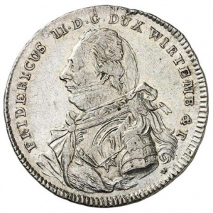 Аверс монеты Герцогство Вюртемберг, 20 крейцеров, 1798