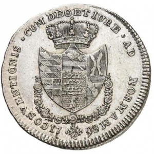Реверс монеты Герцогство Вюртемберг, 20 крейцеров, 1798