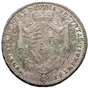 Реверс монеты Герцогство Вюртемберг, ½ талера, 1739