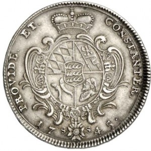 Реверс монеты Герцогство Вюртемберг, ½ талера, 1745