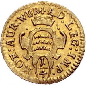 Реверс монеты Герцогство Вюртемберг, ¼ дуката, 1737