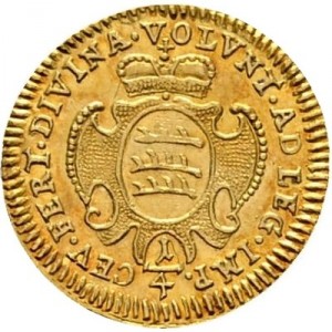 Реверс монеты Герцогство Вюртемберг, ¼ дуката, 1738